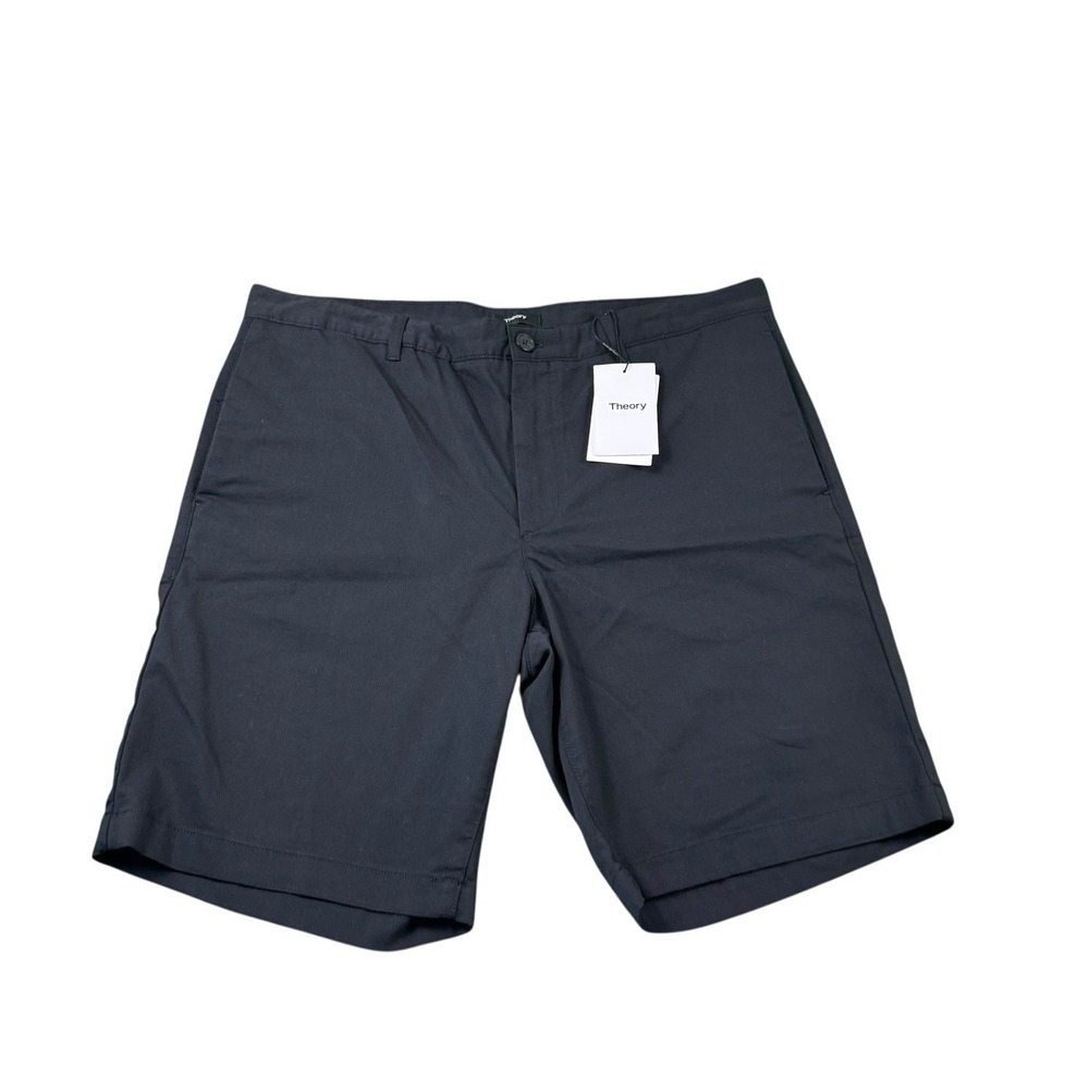 Theory Zaine Black Barrier Twill Chino Shorts Mens 36 M024203R